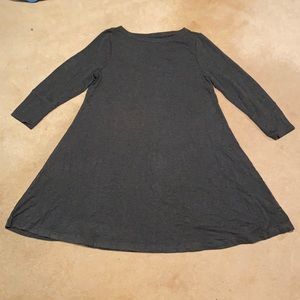 Lou & Grey Charcoal Grey Sweatshirt Swing Dress